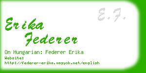 erika federer business card